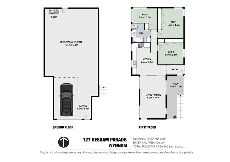 Floorplan of Homely house listing, 127 Besham Parade, Wynnum QLD 4178