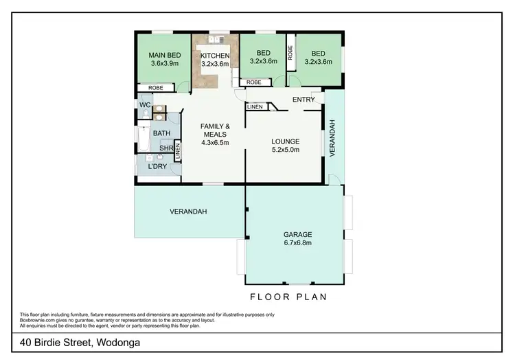 Floorplan of Homely house listing, 40 Birdie Street, Wodonga VIC 3690