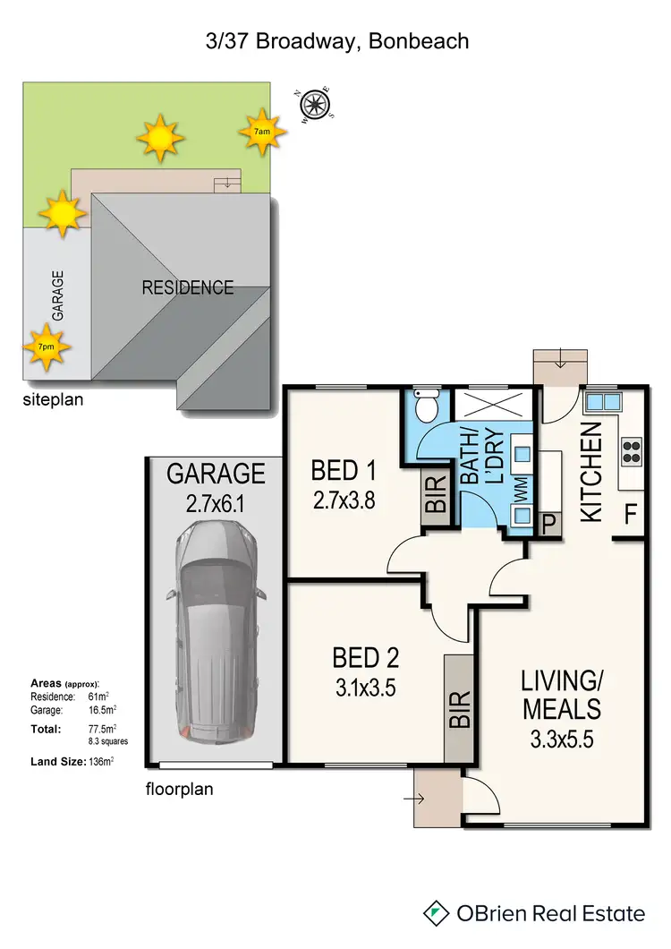 Floorplan of Homely unit listing, 3/37 Broadway, Bonbeach VIC 3196