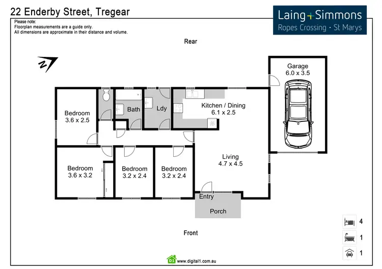 Floorplan of Homely house listing, 22 Enderby Street, Tregear NSW 2770