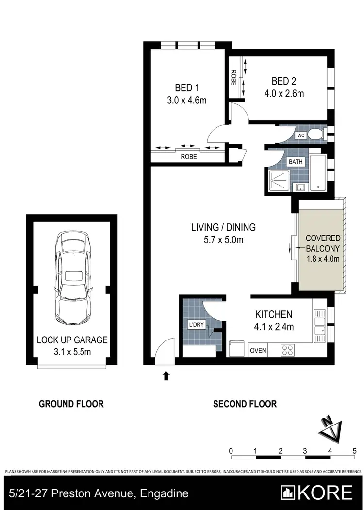 Floorplan of Homely unit listing, 5/21-27 Preston Avenue, Engadine NSW 2233