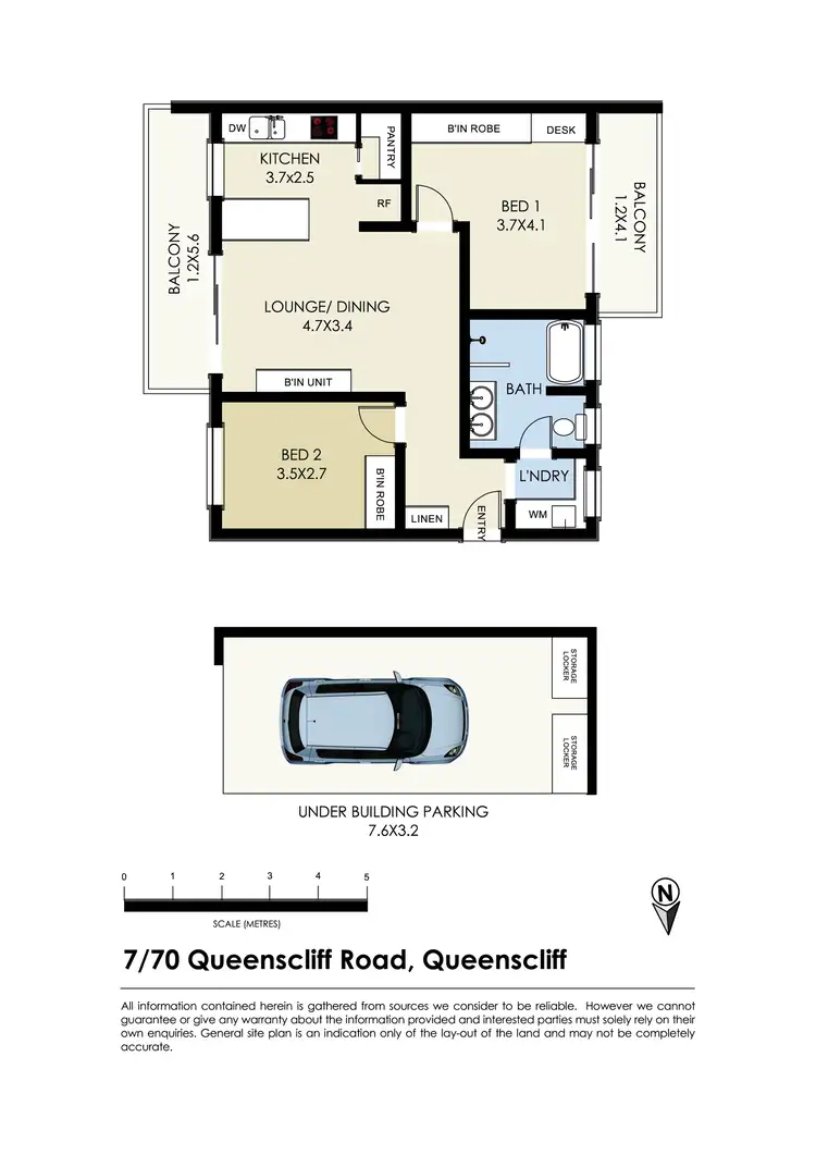 Floorplan of Homely unit listing, 7/70 Queenscliff Road, Queenscliff NSW 2096