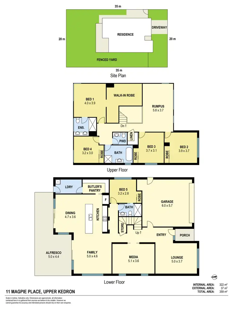 Floorplan of Homely house listing, 11 Magpie Place, Upper Kedron QLD 4055