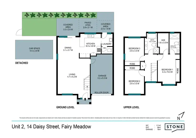 Floorplan of Homely townhouse listing, 2/14 Daisy Street, Fairy Meadow NSW 2519