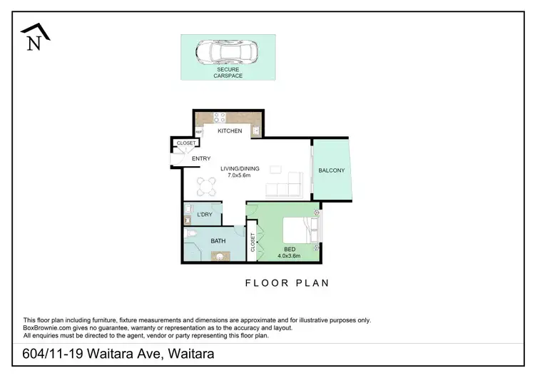 Floorplan of Homely apartment listing, 604/11-19 Waitara Avenue, Waitara NSW 2077