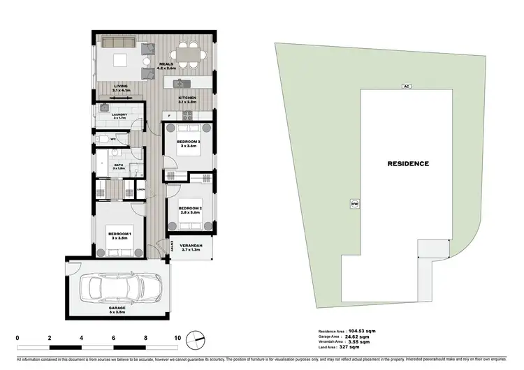 Floorplan of Homely townhouse listing, 2/6 Charlotte Avenue, Newcomb VIC 3219