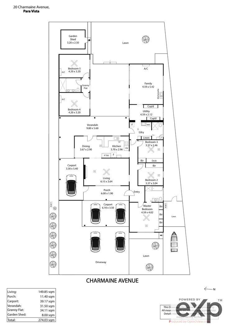 Floorplan of Homely house listing, 20 Charmaine Avenue, Para Vista SA 5093