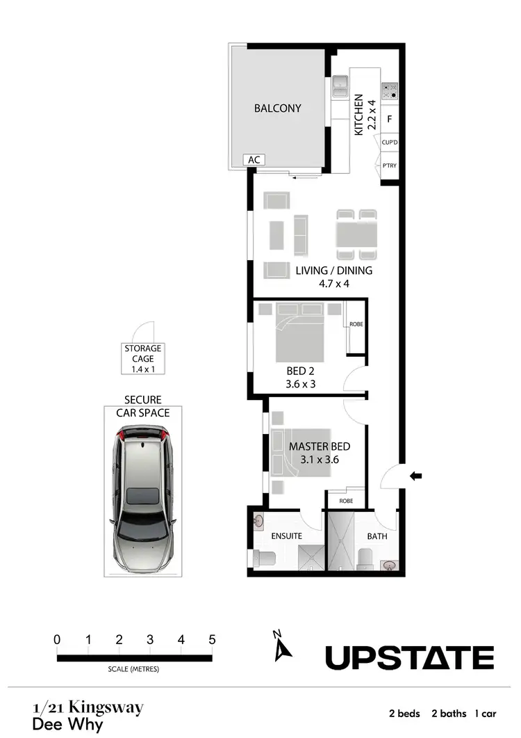 Floorplan of Homely apartment listing, 1/21 Kingsway, Dee Why NSW 2099