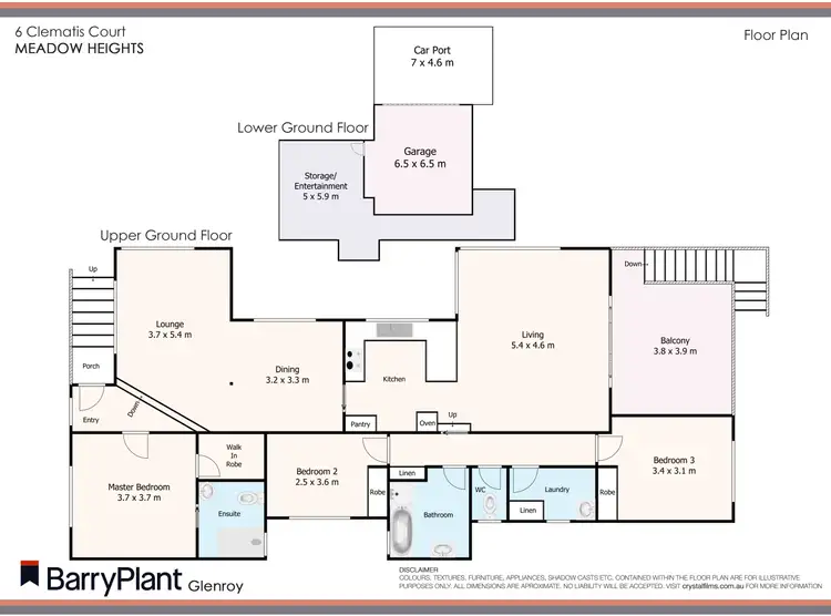 Floorplan of Homely house listing, 6 Clematis Court, Meadow Heights VIC 3048