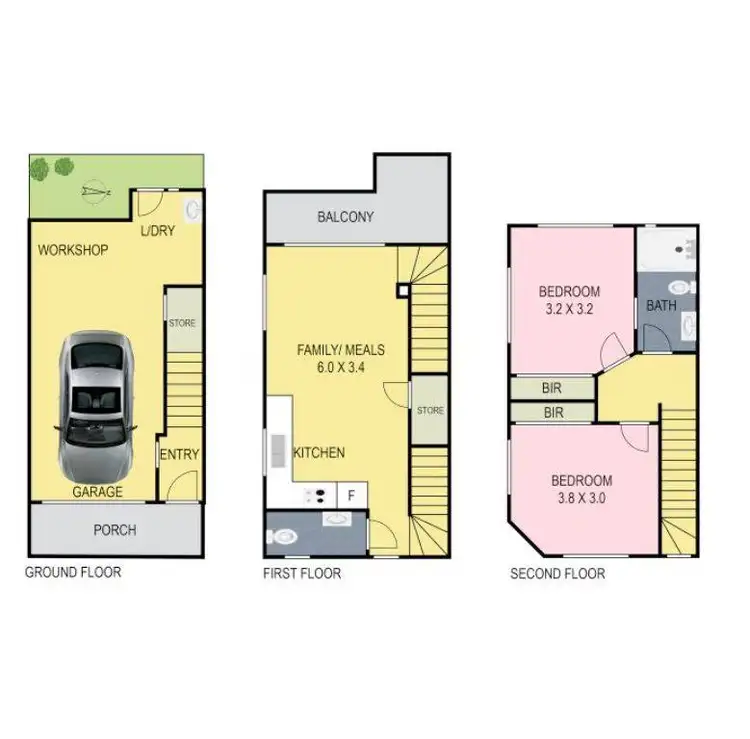Floorplan of Homely townhouse listing, 6/22 Preston Street, Preston VIC 3072