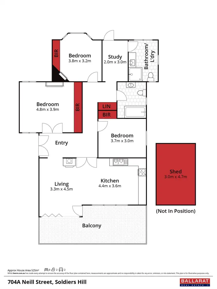 Floorplan of Homely house listing, 704A Neill Street, Soldiers Hill VIC 3350