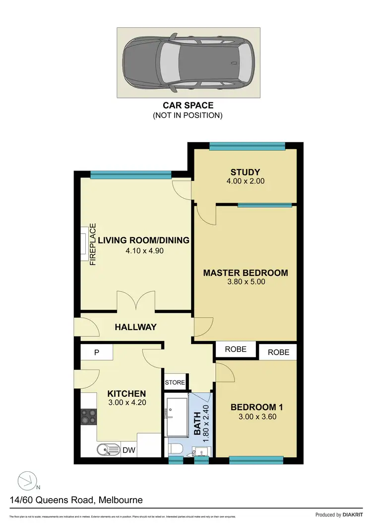 Floorplan of Homely apartment listing, 14/60 Queens Road, Melbourne VIC 3004