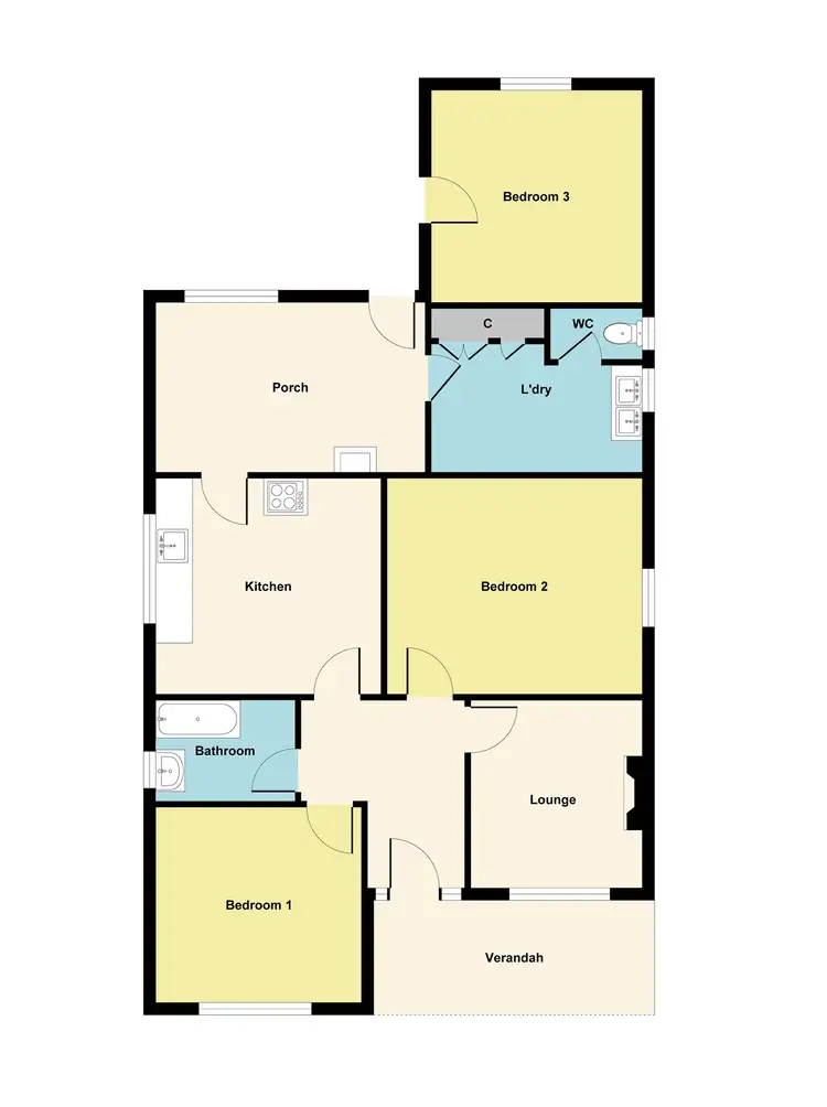 Floorplan of Homely house listing, 77 Burns Street, Maryborough VIC 3465