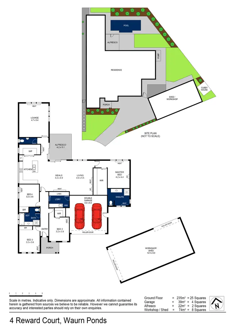 Floorplan of Homely house listing, 4 Reward Court, Waurn Ponds VIC 3216