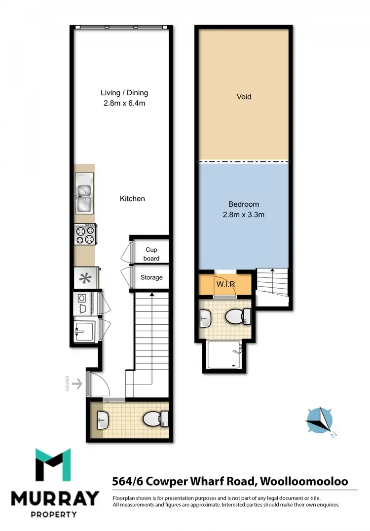 Floorplan of Homely apartment listing, 564/6 Cowper Wharf Road, Woolloomooloo NSW 2011