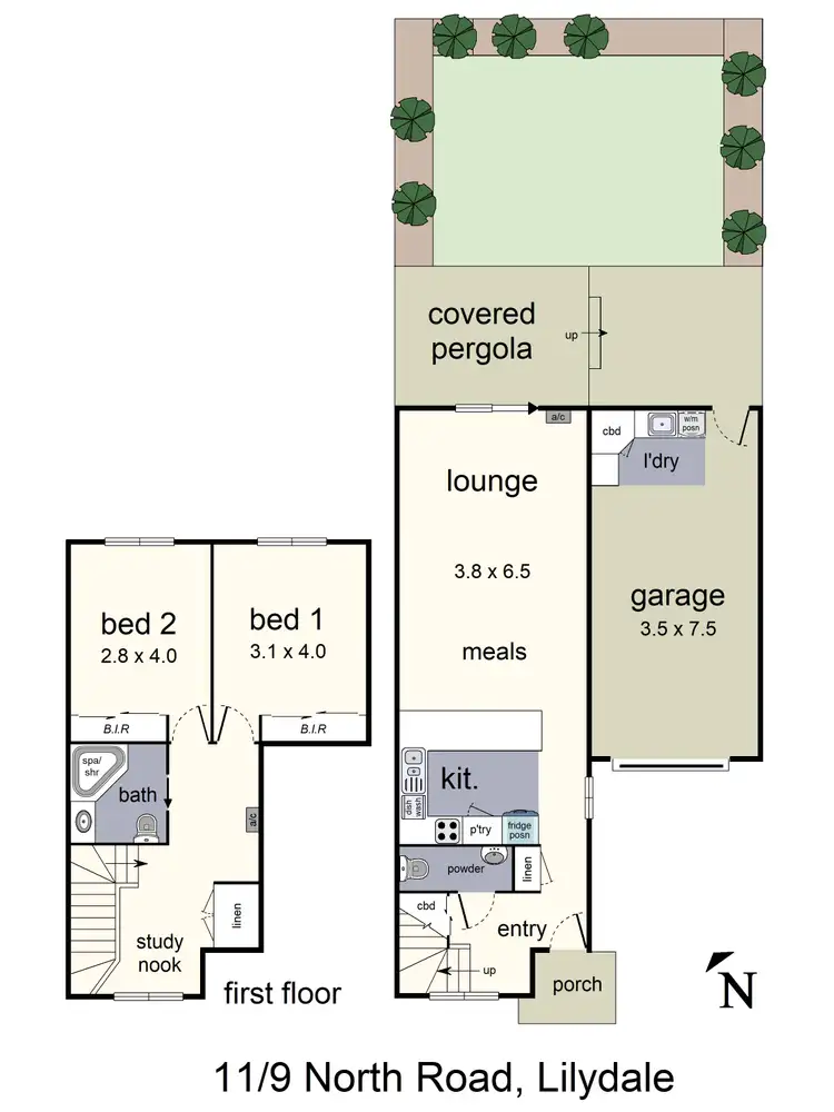 Floorplan of Homely unit listing, 11/9 North Road, Lilydale VIC 3140