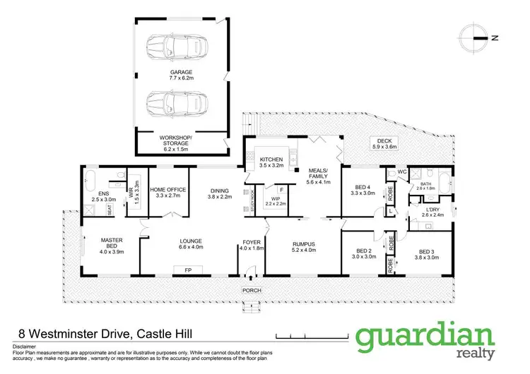 Floorplan of Homely house listing, 8 Westminster Drive, Castle Hill NSW 2154