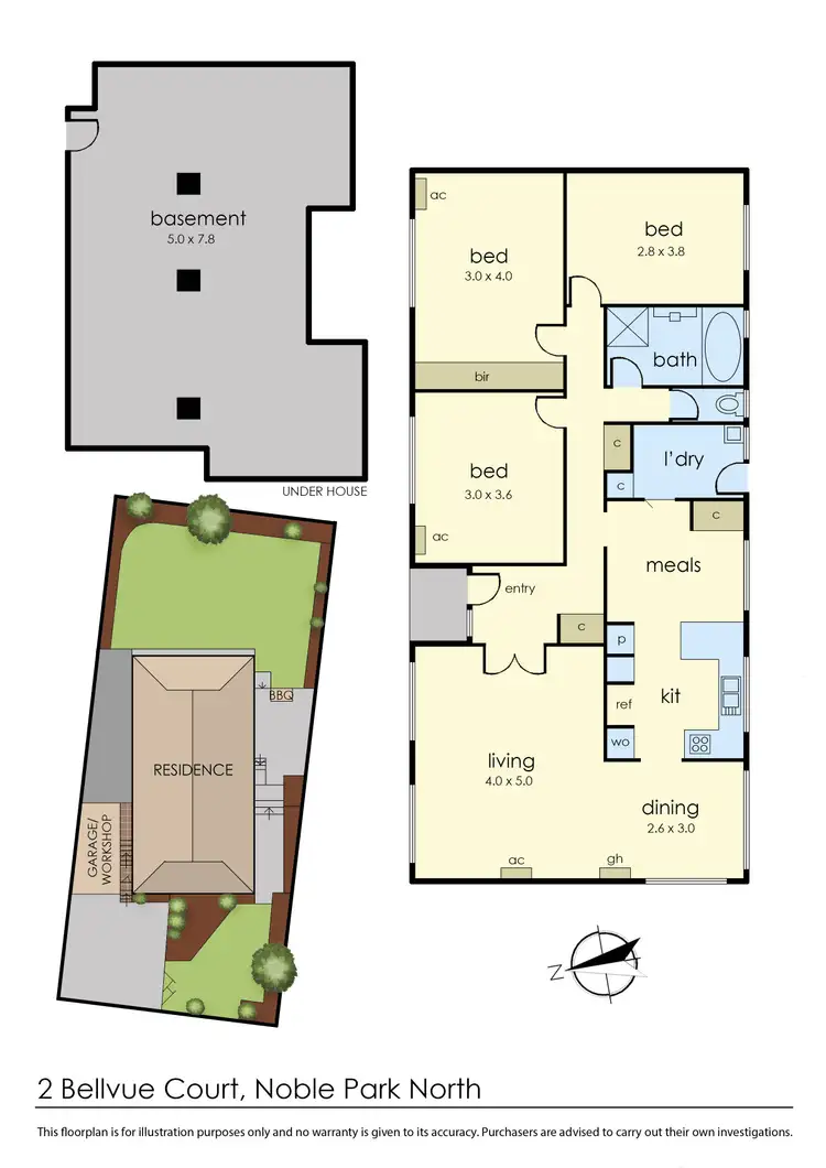 Floorplan of Homely house listing, 2 Bellvue Court, Noble Park North VIC 3174