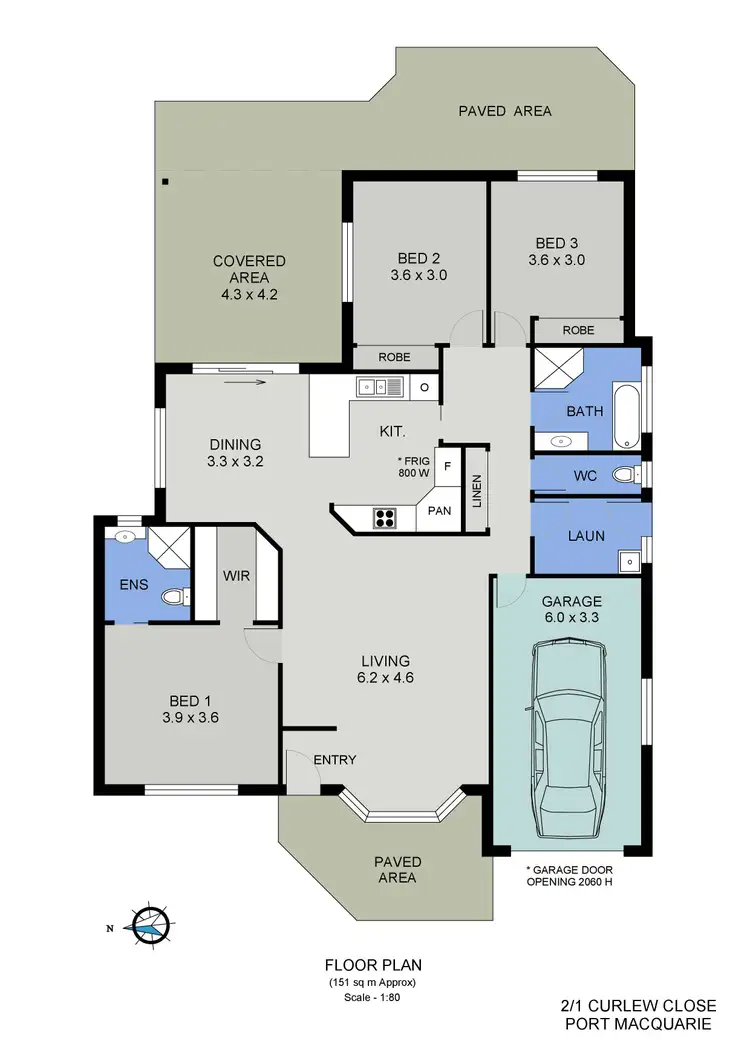 Floorplan of Homely villa listing, 1 Curlew Close, Port Macquarie NSW 2444