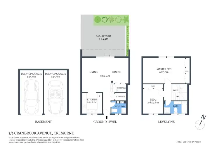 Floorplan of Homely townhouse listing, 3/5 Cranbrook Avenue, Cremorne NSW 2090