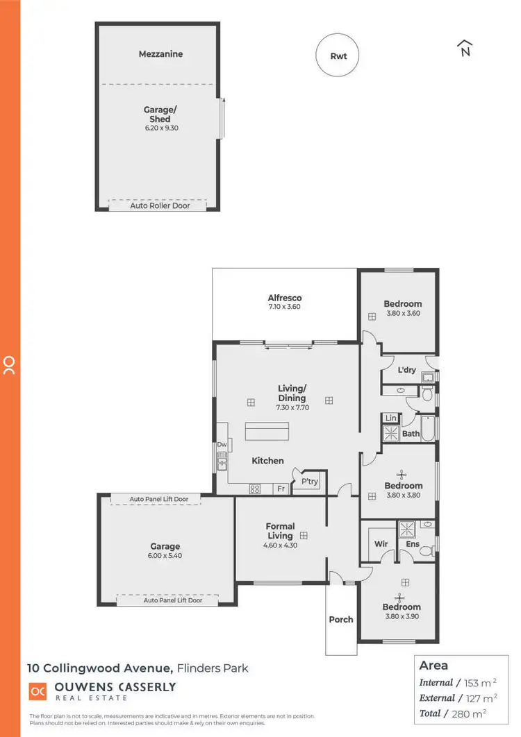 Floorplan of Homely house listing, 10 Collingwood Avenue, Flinders Park SA 5025