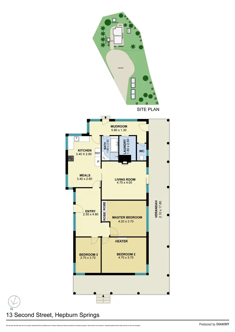 Floorplan of Homely house listing, 13 Second Street, Hepburn Springs VIC 3461