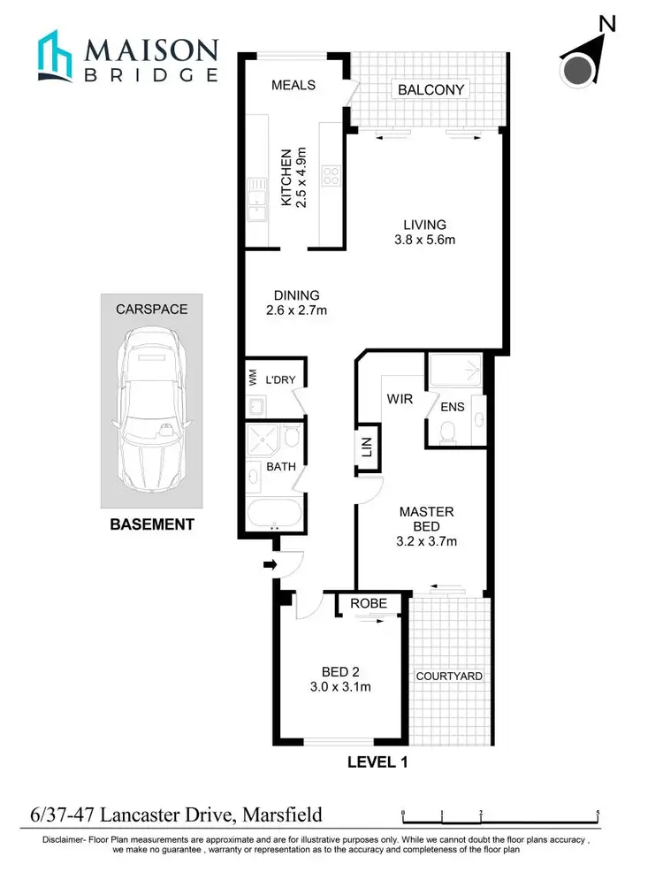 Floorplan of Homely unit listing, 6/37-47 Lancaster Drive, Marsfield NSW 2122