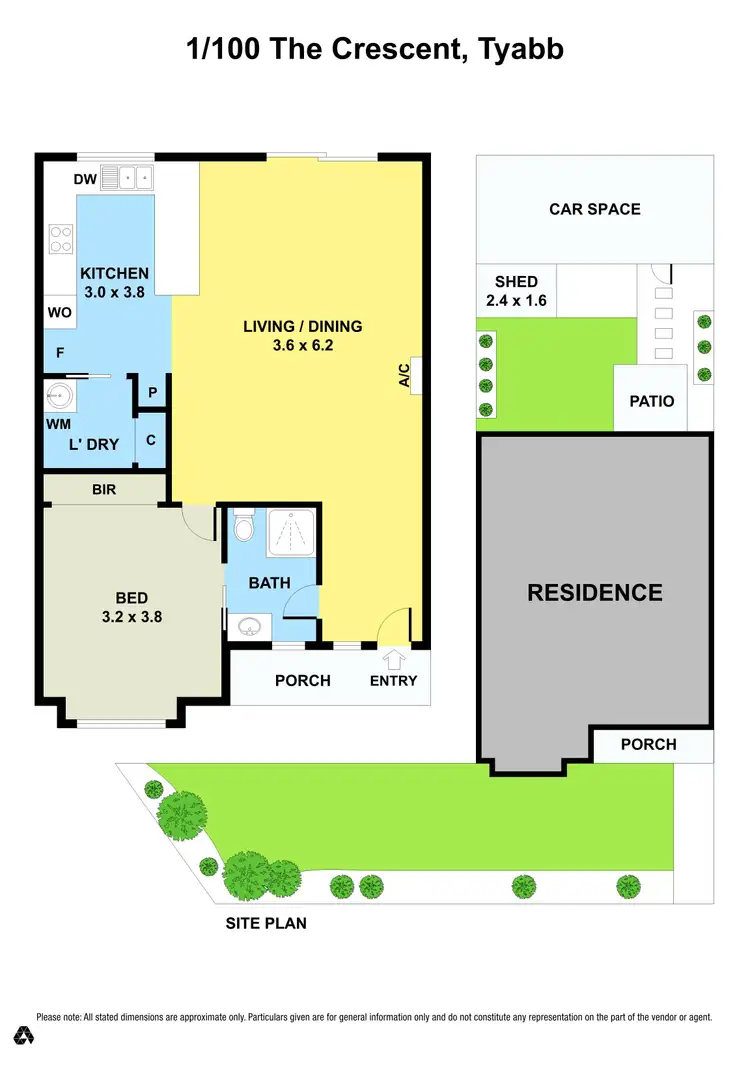 Floorplan of Homely unit listing, 1/100 The Crescent, Tyabb VIC 3913