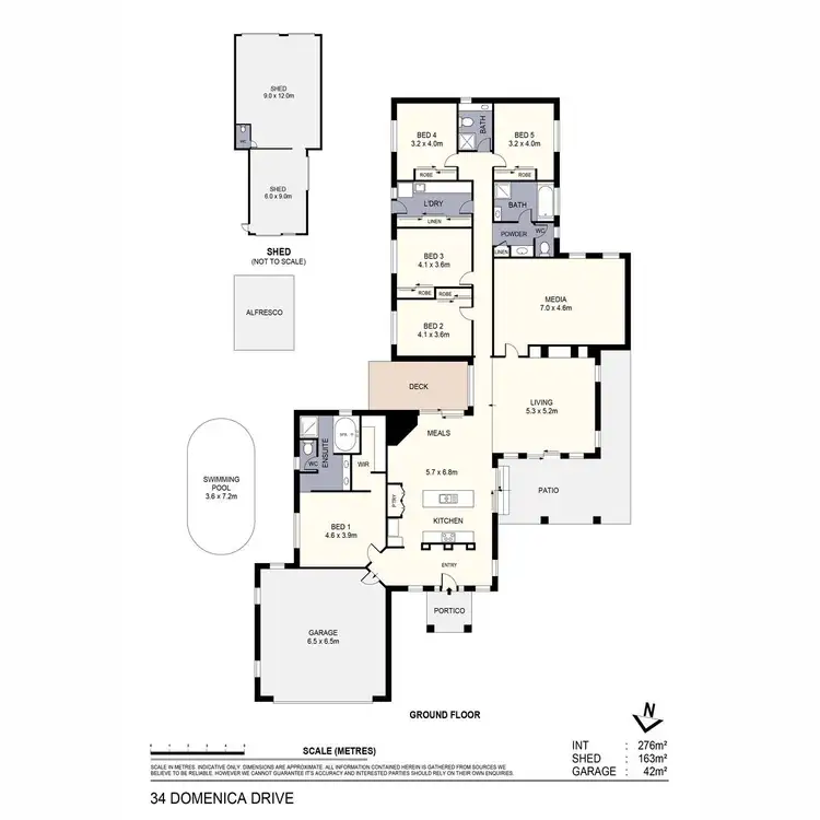 Floorplan of Homely house listing, 34 Domenica Drive, Junortoun VIC 3551