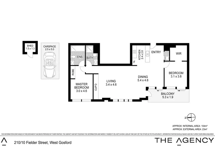Floorplan of Homely apartment listing, 210/10 Fielder Street, West Gosford NSW 2250