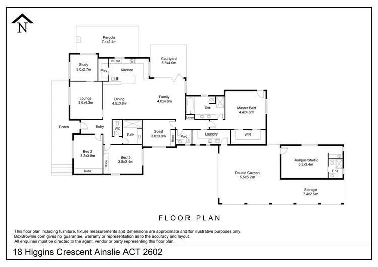 Floorplan of Homely house listing, 18 Higgins Crescent, Ainslie ACT 2602