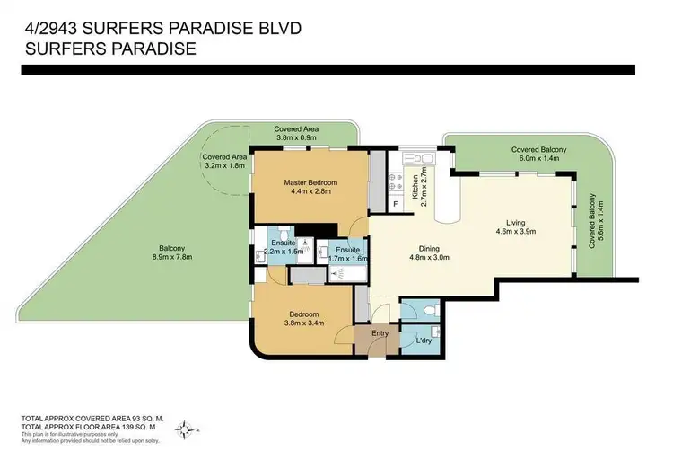 Floorplan of Homely unit listing, 4/2943 Surfers Paradise Boulevard, Surfers Paradise QLD 4217