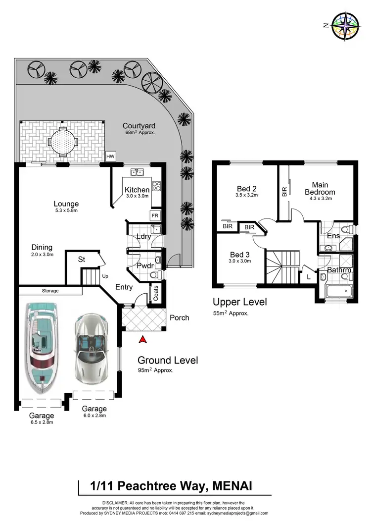 Floorplan of Homely townhouse listing, 1 Peachtree Way, Menai NSW 2234