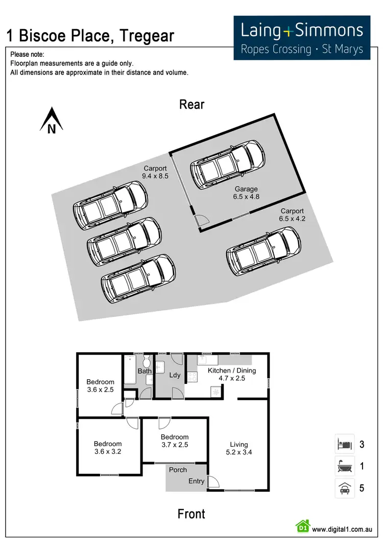 Floorplan of Homely house listing, 1 Biscoe Place, Tregear NSW 2770