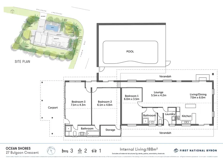 Floorplan of Homely house listing, 27 Bulgoon Crescent, Ocean Shores NSW 2483