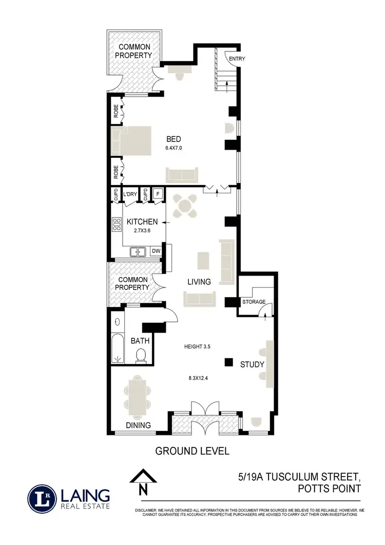 Floorplan of Homely apartment listing, 5/19A Tusculum Street, Potts Point NSW 2011