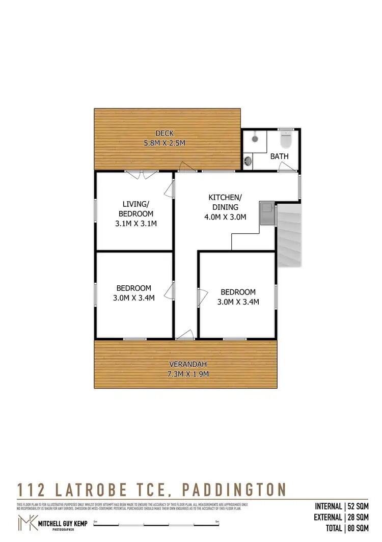 Floorplan of Homely house listing, 112 Latrobe Terrace, Paddington QLD 4064