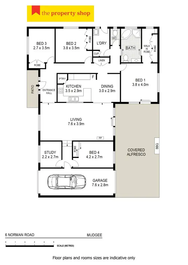 Floorplan of Homely house listing, 6 Norman Road, Mudgee NSW 2850
