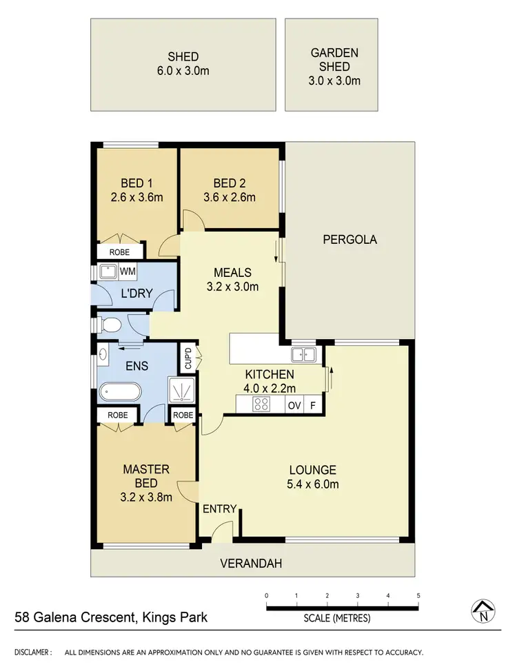 Floorplan of Homely house listing, 58 Galena Crescent, Kings Park VIC 3021
