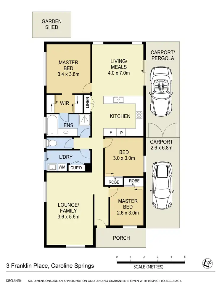 Floorplan of Homely house listing, 3 Franklin Place, Caroline Springs VIC 3023