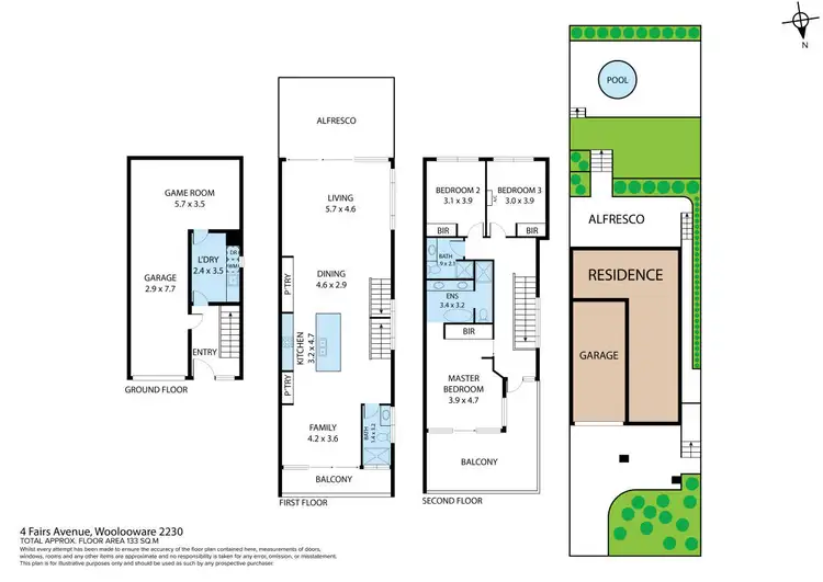Floorplan of Homely semi-detached listing, 4B Fairs Avenue, Woolooware NSW 2230