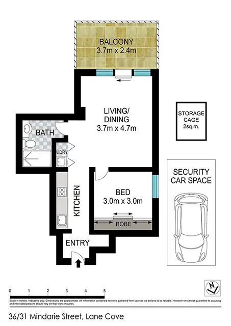 Floorplan of Homely apartment listing, 36/31 Mindarie Street, Lane Cove North NSW 2066