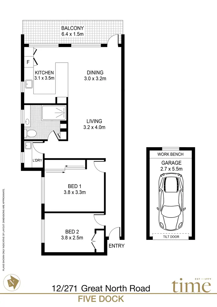 Floorplan of Homely apartment listing, 12/271 Great North Road, Five Dock NSW 2046
