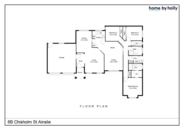 Floorplan of Homely semi-detached listing, 6B Chisholm Street, Ainslie ACT 2602