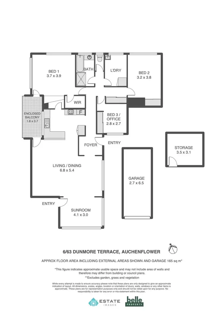 Floorplan of Homely unit listing, 6/63 Dunmore Terrace, Auchenflower QLD 4066