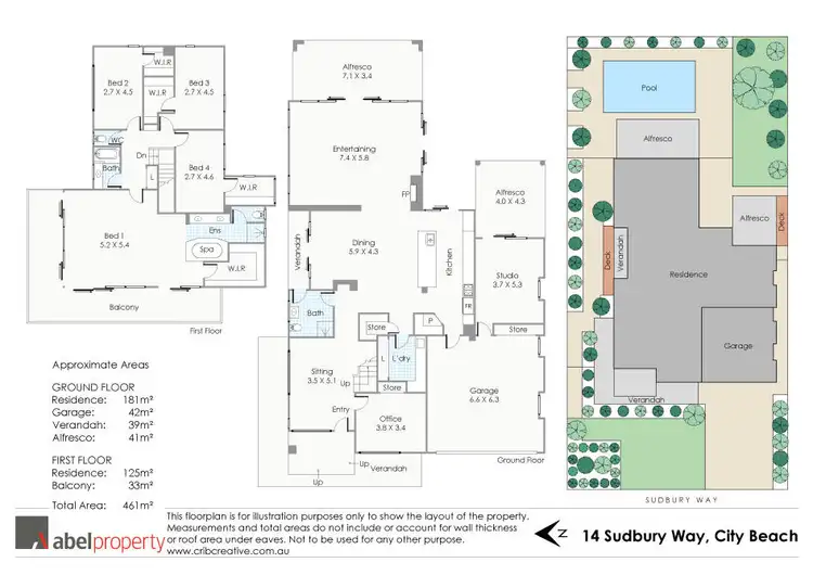 Floorplan of Homely house listing, 14 Sudbury Way, City Beach WA 6015