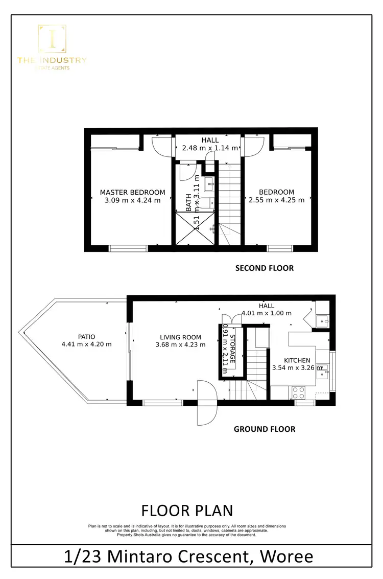 Floorplan of Homely townhouse listing, 1/23 Mintaro Crescent, Woree QLD 4868