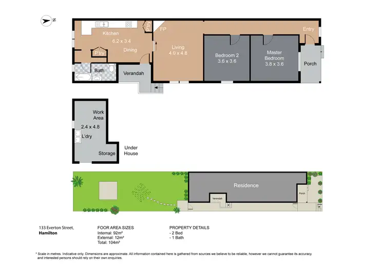 Floorplan of Homely house listing, 133 Everton Street, Hamilton NSW 2303