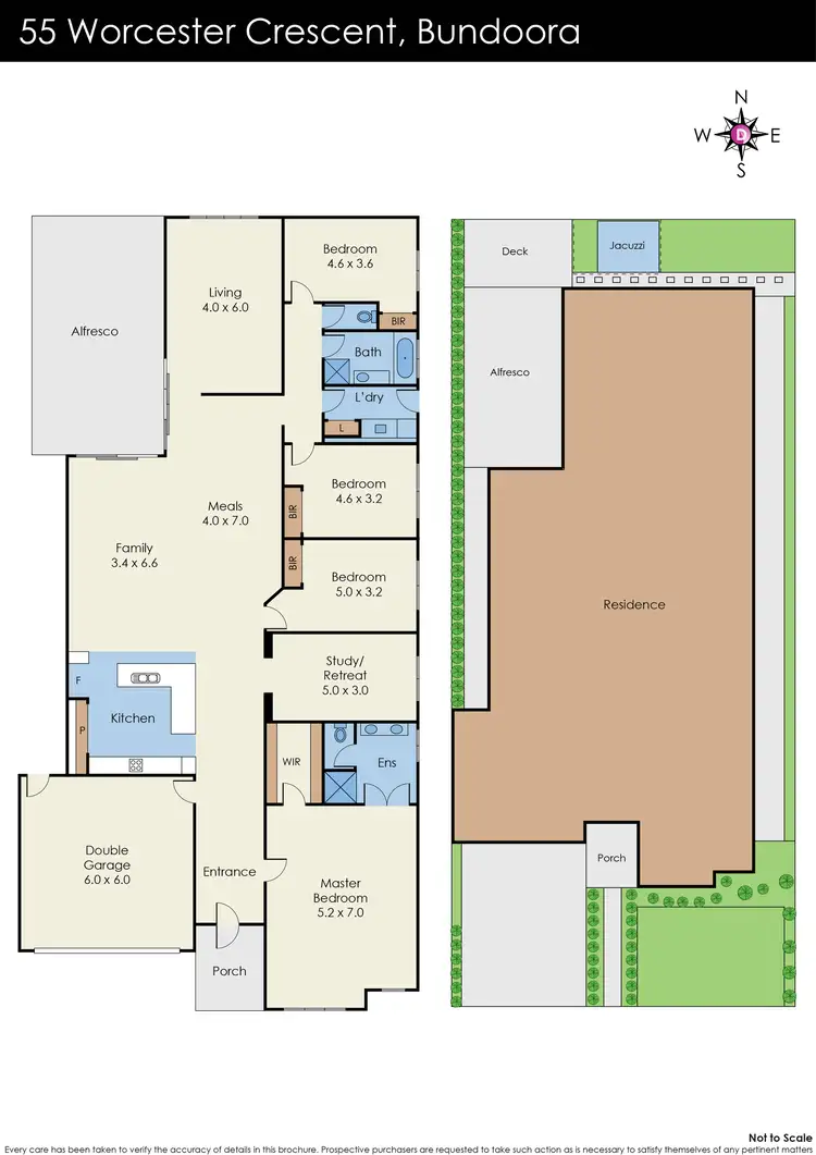 Floorplan of Homely house listing, 55 Worcester Crescent, Bundoora VIC 3083
