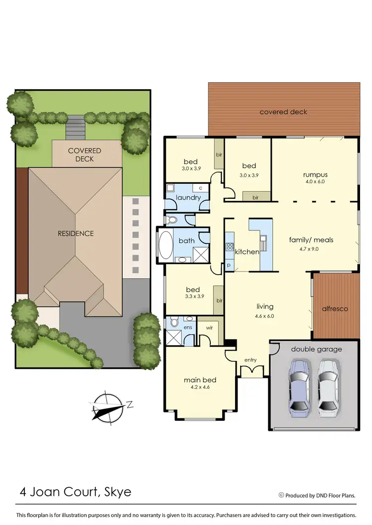 Floorplan of Homely house listing, 4 Joan Court, Skye VIC 3977